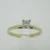10k Yellow Gold Ap .10ct Princess Cut Diamond Solitaire Ring Size 7 1/4