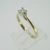 10k Yellow Gold Ap .10ct Princess Cut Diamond Solitaire Ring Size 7 1/4
