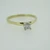10k Yellow Gold Ap .10ct Princess Cut Diamond Solitaire Ring Size 7 1/4