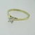 10k Yellow Gold Ap .10ct Princess Cut Diamond Solitaire Ring Size 7 1/4