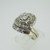 14k White Gold Approx .60ct Round Brilliant Cut Diamond Ring with Wedding Band Size 8