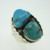 Sterling Silver Blue Green Turquoise Ring Size 11.5