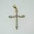 10k Yellow Gold Diamond Cross Pendant 