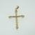 10k Yellow Gold Diamond Cross Pendant 
