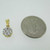 18k Yellow Gold Approx .50ct TW Round Brilliant Cut Diamond Pendant 
