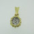 18k Yellow Gold Approx .50ct TW Round Brilliant Cut Diamond Pendant 