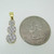 18k Yellow Gold Approx .50ct TW Round Brilliant Cut Diamond Snowman Pendant 