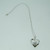 14k White Gold Heart with Diamond Flower Necklace 