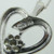 14k White Gold Heart with Diamond Flower Necklace 