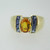 14k Yellow Gold Gold and Blue Natural Sapphire Ring Size 9 1/4