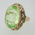 14k Yellow Gold Green Quartz Fashion Ring Size 6 1/2