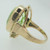 14k Yellow Gold Green Quartz Fashion Ring Size 6 1/2