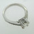 14k White Gold AP .46ct Princess Cut Diamond with Wedding Band Size 7 1/2
