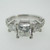 14k White Gold I.G.I. Certified 1.03ct Princess Cut Diamond Ring with European Shank Size 6 1/4