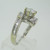 14k White Gold Approx .85ct Round Brilliant Cut Diamond Ring with Twisting Band Size 6 3/4