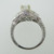 14k White Gold .92ct Round Brilliant Cut Diamond with Diamond Halo Accents Size 6 1/2