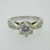 Caressa 18k White Gold Approx .90ct Round Brilliant Cut Diamond Ring with Diamond Accents Size 7 1/4