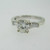 14k White Gold Approx .90ct European Cut Diamond Ring Size 6 1/2