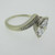 14k White Gold Approx .75ct Marquise Cut Diamond Ring with Wedding Band Size 6 3/4