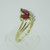 14k Yellow Gold Marquise Cut Ruby Ring with Diamond Accents Size 6 1/4 