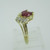14k Yellow Gold Marquise Cut Ruby Ring with Diamond Accents Size 6 1/4 