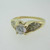 14k Yellow Gold Approx .25ct Round Brilliant Cut Diamond Ring with Diamond Accents Size 5 3/4