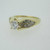 14k Yellow Gold Approx .25ct Round Brilliant Cut Diamond Ring with Diamond Accents Size 5 3/4