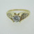 14k Yellow Gold Approx .25ct Round Brilliant Cut Diamond Ring with Diamond Accents Size 5 3/4