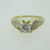 14k Yellow Gold Approx .25ct Round Brilliant Cut Diamond Ring with Diamond Accents Size 5 3/4