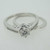 10k White Gold .15ct Round Brilliant Cut Diamond Ring with Wedding Band Size 7 1/4