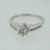 10k White Gold .15ct Round Brilliant Cut Diamond Ring with Wedding Band Size 7 1/4