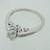 10k White Gold .15ct Round Brilliant Cut Diamond Ring with Wedding Band Size 7 1/4