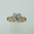 14k Rose Gold 1.0ct Round Brilliant Cut Diamond Ring with Diamond Twist Bands Ring Size 6 3/4