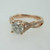 14k Rose Gold 1.0ct Round Brilliant Cut Diamond Ring with Diamond Twist Bands Ring Size 6 3/4