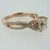 14k Rose Gold 1.0ct Round Brilliant Cut Diamond Ring with Diamond Twist Bands Ring Size 6 3/4