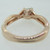 14k Rose Gold 1.0ct Round Brilliant Cut Diamond Ring with Diamond Twist Bands Ring Size 6 3/4