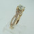 14k Rose Gold 1.0ct Round Brilliant Cut Diamond Ring with Diamond Twist Bands Ring Size 6 3/4