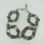 Sterling Silver Marjorie Baer Bronze Copper Accent Bracelet Earring Set