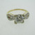 Vintage 14k Yellow Gold 1.02ct European Cut Diamond Ring Size 5 3/4