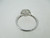 14k White Gold .84ct Round Brilliant Cut Diamond Ring with Halo Size 6 3/4