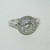 14k White Gold .84ct Round Brilliant Cut Diamond Ring with Halo Size 6 3/4