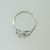 14k White Gold .84ct Round Brilliant Cut Diamond Ring with Halo Size 6 3/4