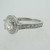 14k White Gold .84ct Round Brilliant Cut Diamond Ring with Halo Size 6 3/4