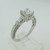 18k White Gold GIA Certified 1.01ct Square Modified Brilliant Princess Cut Diamond Ring Size 6 3/4