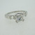18k White Gold GIA Certified 1.01ct Square Modified Brilliant Princess Cut Diamond Ring Size 6 3/4