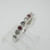 10k White Gold Ruby and Diamond Stackable Mother Birthstone Ring 7 1/4