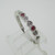 10k White Gold Ruby and Diamond Stackable Mother Birthstone Ring 7 1/4