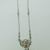 Vintage 10k White Gold Filigree Yellow Gold Accent Necklace Pendant with Purple Stone