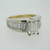 14k Yellow and White Two Tone Gold Approx 1.01ct Emerald Cut Diamond Ring Size 6 1/4