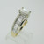 14k Yellow and White Two Tone Gold Approx 1.01ct Emerald Cut Diamond Ring Size 6 1/4